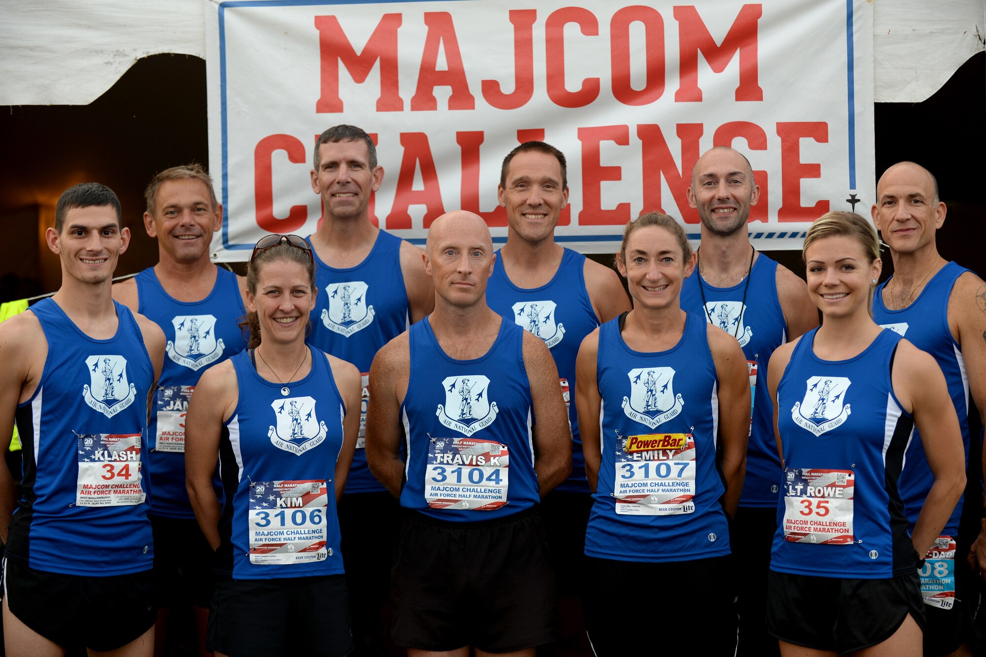 Airmen from around the country compete for the major command trophy on the Air National Guard marathon team Sepetember 17, 2016, at Wright Patterson A.F.B, Ohio. The National Guard members raced in both the full and half-marathon and placed very well in both events. (U.S. Air National Guard photo by Senior Master Sgt. Ralph Branson/Released)

