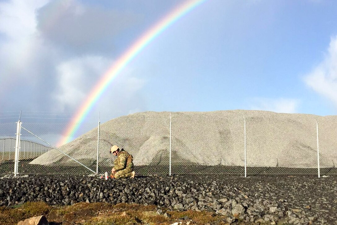 Navy Senior Chief Petty Officer Nicholas Jones prepares an electric blasting cap during exercise Northern Challenge in Reykjavik, Iceland, Sept. 19, 2016. Iceland hosted the multinational exercise, which focused on explosive ordnance disposal and how to counter improvised explosive devices. Navy photo by Petty Officer 2nd Class Daniel Salman