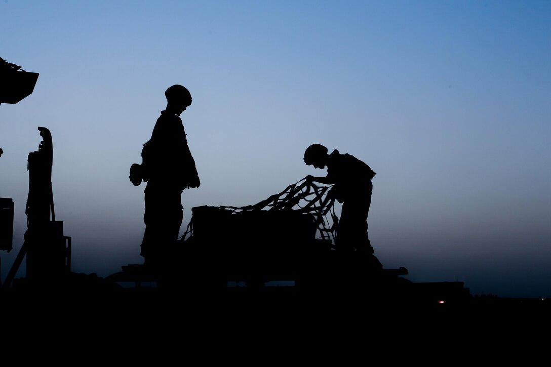 U.S. Marines with Marine Wing Support Squadron 373, Special Purpose Marine Air-Ground Task Force - Crisis Response - Central Command, conduct airfield damage repairs at Al Taqaddum Air Base, Iraq, Aug. 20, 2016. U.S. Marines and Sailors assigned to Special Purpose Marine Air-Ground Task Force-Crisis Response-Central Command support operations, contingencies and security cooperation in Marine Corps Forces Central Command and U.S. Central Command area of responsibility. (U.S. Marine Corps photo by Cpl. Trever Statz)