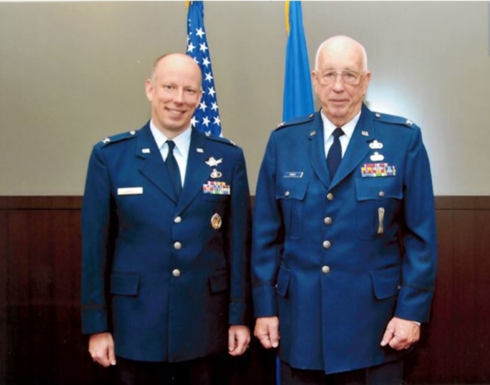 Col Stephen Purdy, Jr., (left) and his father, Col Stephen Purdy, Sr.