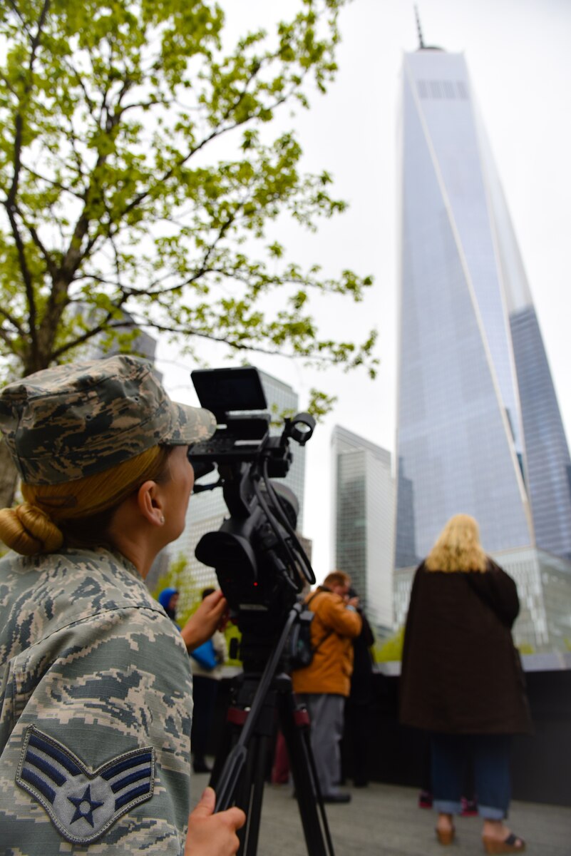Senior Airmen Ashley Powell, from Air Force Television at thePentagon, captures b-roll footage during the production of There Are NoWords. The piece is performed and arranged by Celtic Aire and the U.S. AirForce Orchestra and Singing Sergeants. The video was produced incollaboration with the U.S. Air Force Band and Air Force Television.