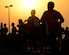 Grand Slam members along with Coalition partners and participants from Camp As Sayliyah run during the 20th annual Air Force Marathon Sept. 18, 2016, at Al Udeid Air Base, Qatar. The event took place in commemoration of the 69th anniversary of the U.S. Air Force. All branches of the military and civilians participated in this historic event. (U.S. Air Force photo/Senior Airman Sergio Gamboa/Released)