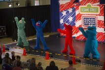 Military children and their families were treated to a live Sesame Street show hosted by the USO at Building AS-4000 on Marine Corps Air Station New River, Sept. 9. The Sesame Street/USO experience was designed to help families deal with the many challenges of military life including frequent moves.

For more information, current schedule and avaialable resources about the program, check out the USO website at https://www.uso.org/programs/the-sesame-street-uso-experience-for-military-families.