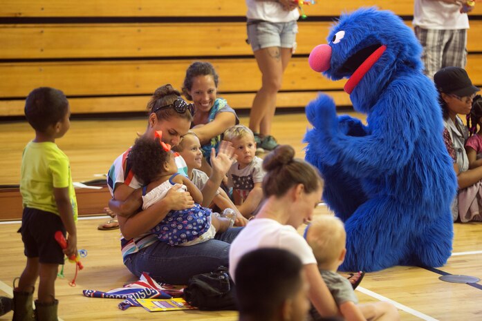 Military children and their families were treated to a live Sesame Street show hosted by the USO at Building AS-4000 on Marine Corps Air Station New River, Sept. 9. The Sesame Street/USO experience was designed to help families deal with the many challenges of military life including frequent moves.

For more information, current schedule and avaialable resources about the program, check out the USO website at https://www.uso.org/programs/the-sesame-street-uso-experience-for-military-families.

(U.S. Marine Corps photo by Cpl. Ned Johnson/Released)