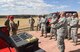 Maj. Gen. Anthony Cotton and his leadership team receive a weapons brief from the 620th Ground Combat Training Squadron combat-arms instructors during the fall 20th Air Force Senior Leadership Conference at Camp Guernsey, Wyo., Sept. 19, 2016. The wing commanders and command chiefs from the four wings tested weapons used by security forces Airmen. The conference gave 20th AF leadership an opportunity to work together to continually improve mission performance.