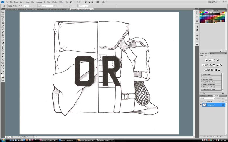 Sgt. John A. Martinez submitted a design for a ‘military athlete’ themed t-shirt design competition. Gunnery Sgt. Troy Campbell reached out to Martinez after hearing about the competition and inspired him to make his design after the motto 'Rack or Ruck'. The motto is a metaphor for the decisions that either contribute toward bettering yourself or following the status quo. Campbell is the procurement chief for Operations at Marine Corps Recruiting Command, and is a native of Madison Heights, Va. Martinez is the graphics illustrator for MCRC, and is a Houston, Texas native.