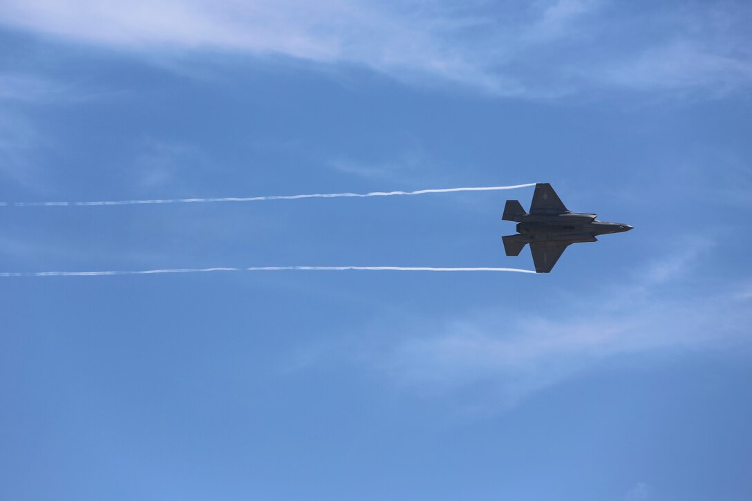 A U.S. Air Force F-16 Viper performs a tactical demonstration and heritage flight during the 2016 MCAS Miramar Air Show aboard Marine Corps Air Station Miramar, Calif., Sept. 23. The heritage flight presents the evolution of the Air Force by flying the current state-of-the-art fighter aircraft in formation with vintage aircraft. The MCAS Miramar Air Show showcases world-class performers, military flight demonstration teams, the capabilities of the Marine Air-Ground Task Force and celebrates Miramar’s longstanding relationship with the local San Diego community. (U.S. Marine Corps photo by Lance Cpl. Harley Robinson/Released)
