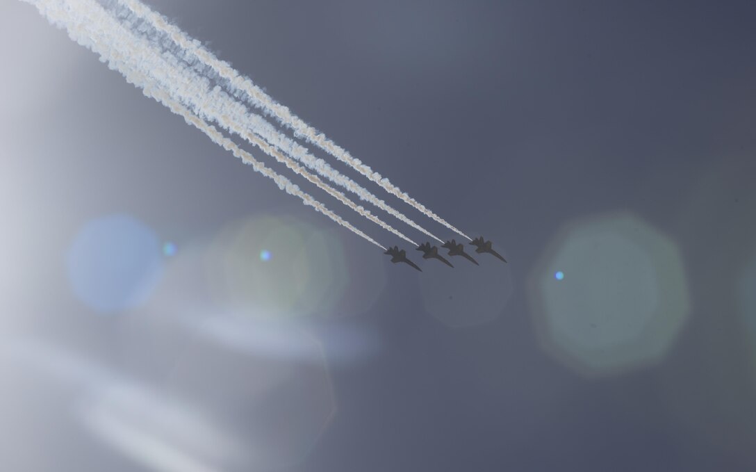The U.S. Navy Blue Angels perform during the 2016 MCAS Miramar Air Show aboard Marine Corps Air Station Miramar, Calif., Sept. 24. The Blue Angels have been performing since 1946 and are celebrating their 70th anniversary this year. The MCAS Miramar Air Show showcases world-class performers, military flight demonstration teams, the capabilities of the Marine Air-Ground Task Force and celebrates Miramar’s longstanding relationship with the local San Diego community. (U.S. Marine Corps photo by Sgt. Keenan Zelazoski/Released)