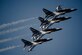 Republic of Korea air force Black Eagles fly in formation during Air Power Day 2016 on Osan Air Base, Republic of Korea, Sept. 25, 2016. Air Power Day was a two-day event that highlighted the partnership between the Republic of Korea and the U.S. military. (U.S. Air Force photo by Staff Sgt. Jonathan Steffen) 
