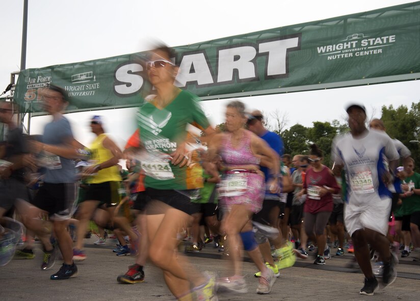 Scenes from the 2016 Air Force Marathon weekend at Wright-Patterson Air Force Base, Sept. 15-17. More than 15,000 runners, walkers and spectators from all 50 states and 17 foreign countries gathered to participate in the races 20th year. (U.S. Air Force photo / R.J. Oriez)