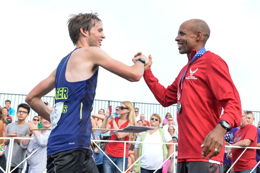 Scenes from the 2016 Air Force Marathon weekend at Wright-Patterson Air Force Base, Sept. 15-17. More than 15,000 runners, walkers and spectators from all 50 states and 17 foreign countries gathered to participate in the races 20th year. (U.S. Air Force photo / Wesley Farnsworth)