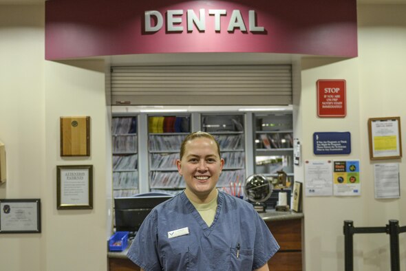 U.S. Air Force Senior Airman Yomarly Rosario Torres, a 354th Medical Operations Support Squadron dental technician, takes a brief break Sept. 23, 2016, at Eielson Air Force Base, Alaska. Rosario Torres said her mother is her inspiration because she is a hard worker and has sacrificed everything to make Torres the woman she is today. (U.S. Air Force photo by Airman Isaac Johnson)