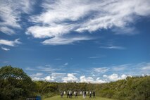Participants of a tactical combat casualty care course conduct shooting drills, Sept. 22, 2016, in Okeechobee, Fla. Each participant received individual coaching from instructors on weapons handling, firing techniques, providing security and moving patients while under fire. (U.S. Air Force photo by Staff Sgt. Ryan Callaghan)