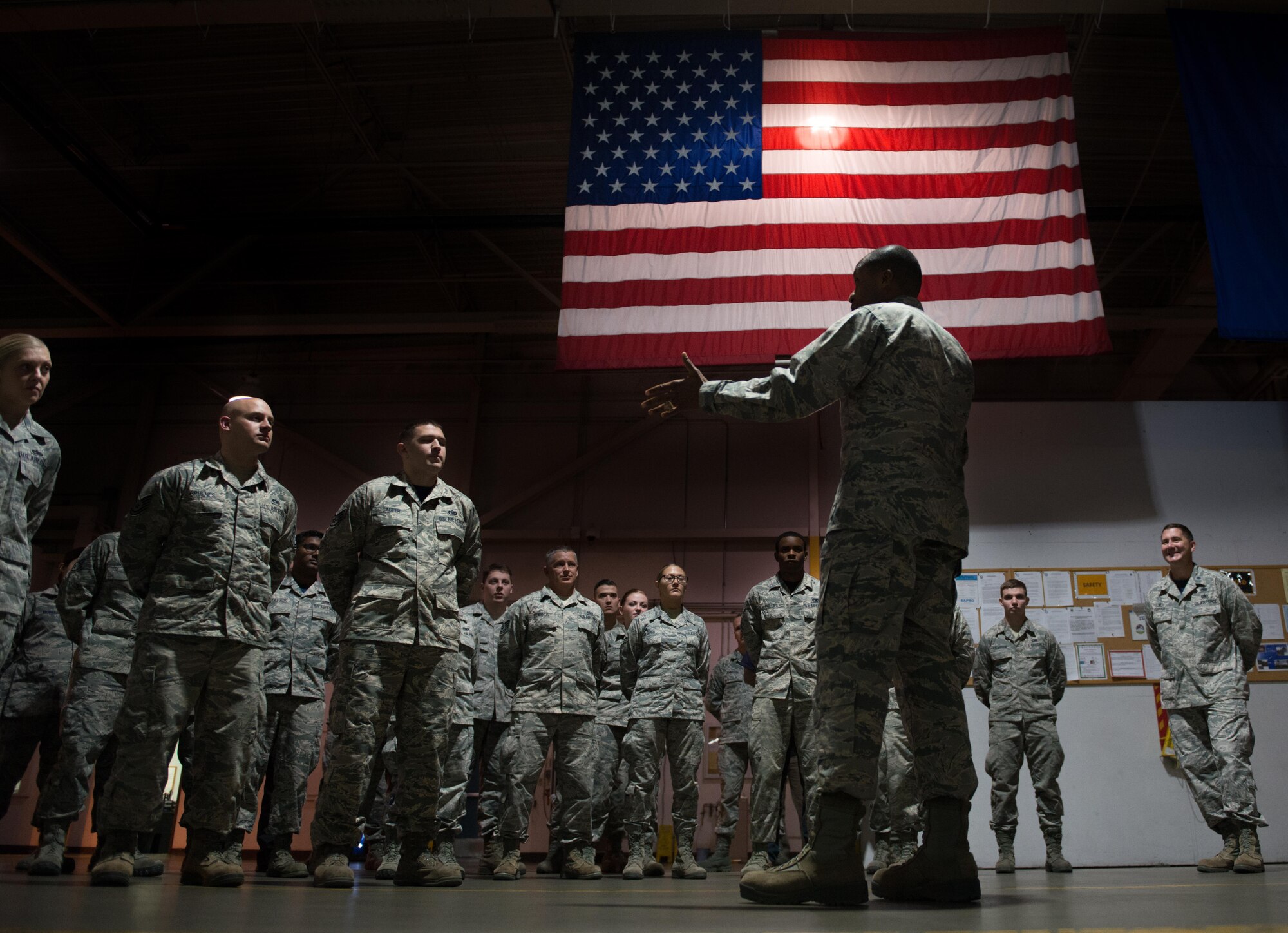 Air Force General Darren McDew, U.S. Transportation Command; commander, visits the 715th Air Mobility Command, Joint Base Elmendorf-Richardson to get a boots-on-the-ground perspective of Alaska's joint mission and meet with the Airmen and Soldiers who accomplish it, Sept. 22, 2016. USTRANSCOM is the single manager for global air, land and sea transportation for the Department of Defense.