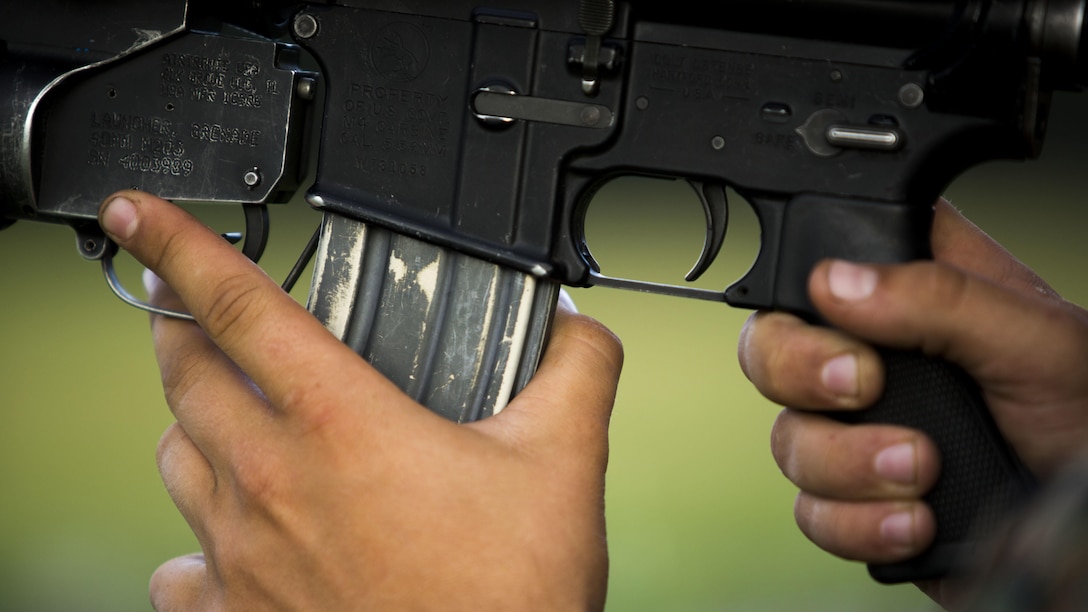 U.S. Marine Corps Pvt. Colton Brewer, Kilo company, Infantry Training Battalion, School of Infantry - East, fires a M203 grenade launcher during a training exercise for the Infantry Small Unit Leaders Course, Marine Corps Base Camp Lejeune N.C., Sept. 22, 2016. The purpose of ISULC is to develop an infantry sergeant that trains and leads their unit in a complex operating environment to achieve their commander’s intent.