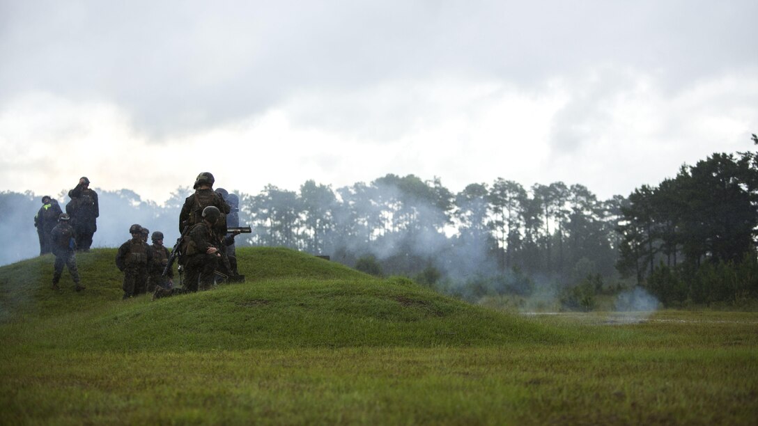 U.S. Marines attached to Infantry Training Battalion, School of Infantry - East, fire a M72 Light Anti-Armor Weapon during a training exercise for the Infantry Small Unit Leaders Course, Marine Corps Base Camp Lejeune N.C., Sept. 22, 2016. The purpose of ISULC is to develop an infantry sergeant that trains and leads their unit in a complex operating environment to achieve their commander’s intent.
