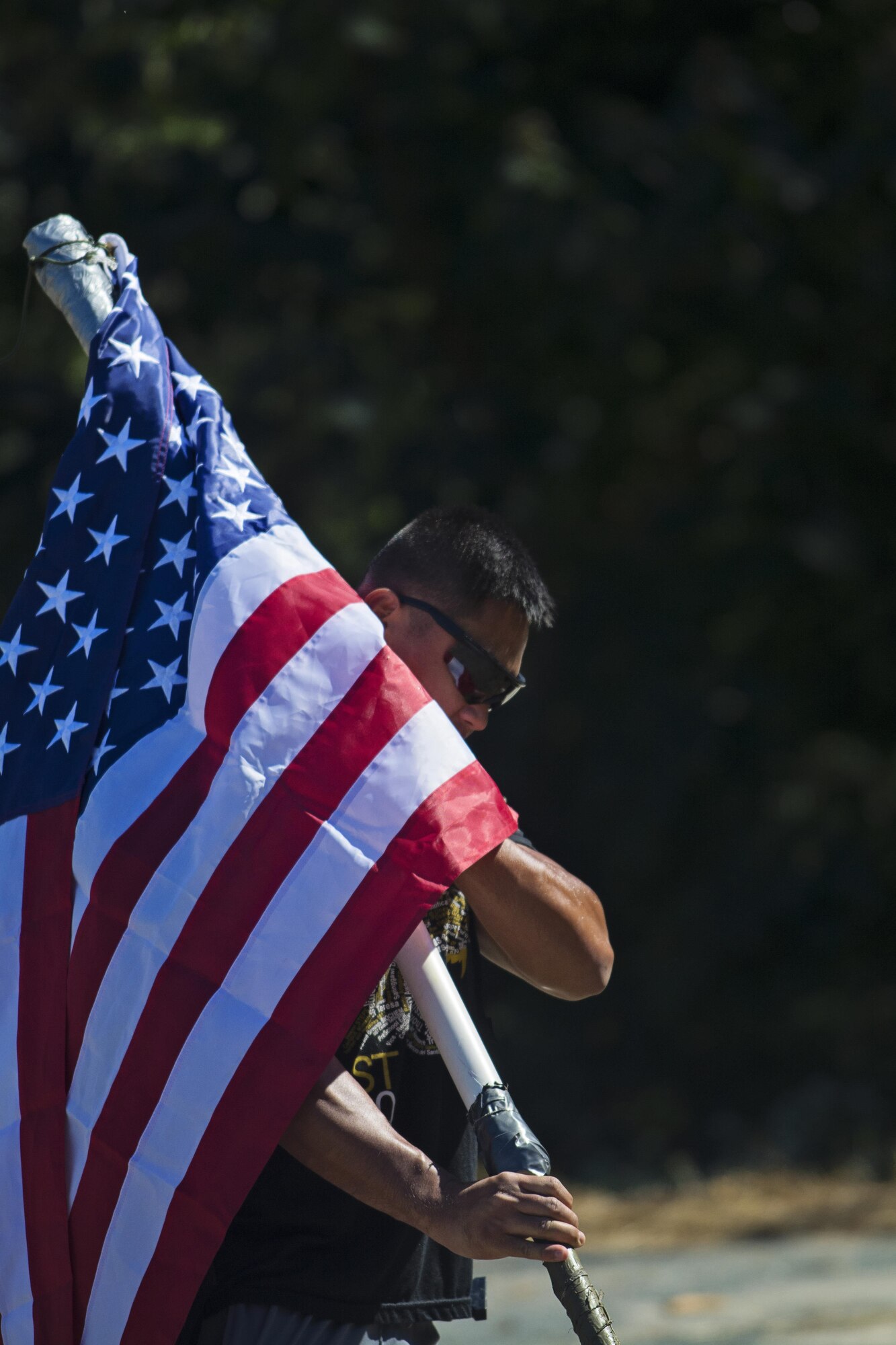 Nearly 30 Team Dover members participated in the GORUCK challenge near Dover Air Force Base, Del, on Sept. 23, 2016. Based on Special Forces training, the class was led from start to finish by a Special Forces Cadre who's job is was to test the team's limits, then push beyond them. (U.S. Air Force photo/Capt. Bernie Kale)