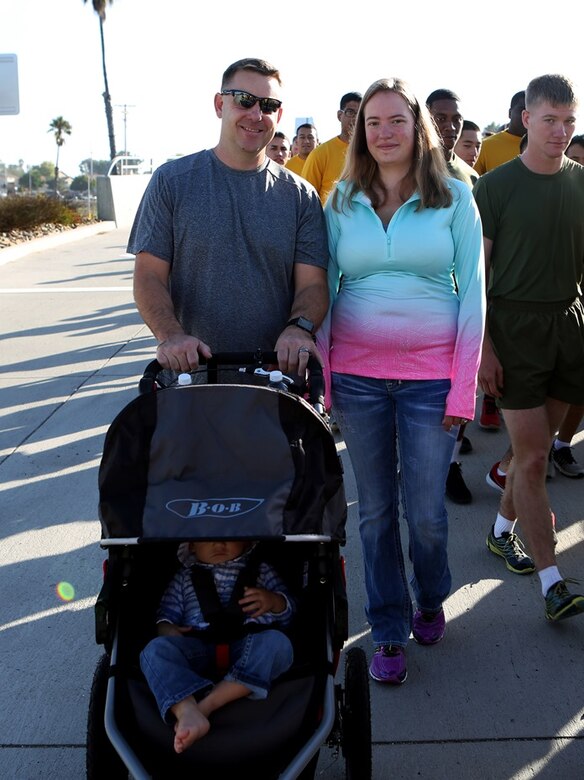 Marine Major Brian Cleveland and wife Tiana.
BRIAN: “After 20 years in the Marines Corps, I obviously don’t ever want to see a Sailor or Marine take their life. My family has always provided me support and I feel we should try to do the same for others.”
TIANA: “I had a good friend of mine commit suicide in high school. I’m here because of him.”