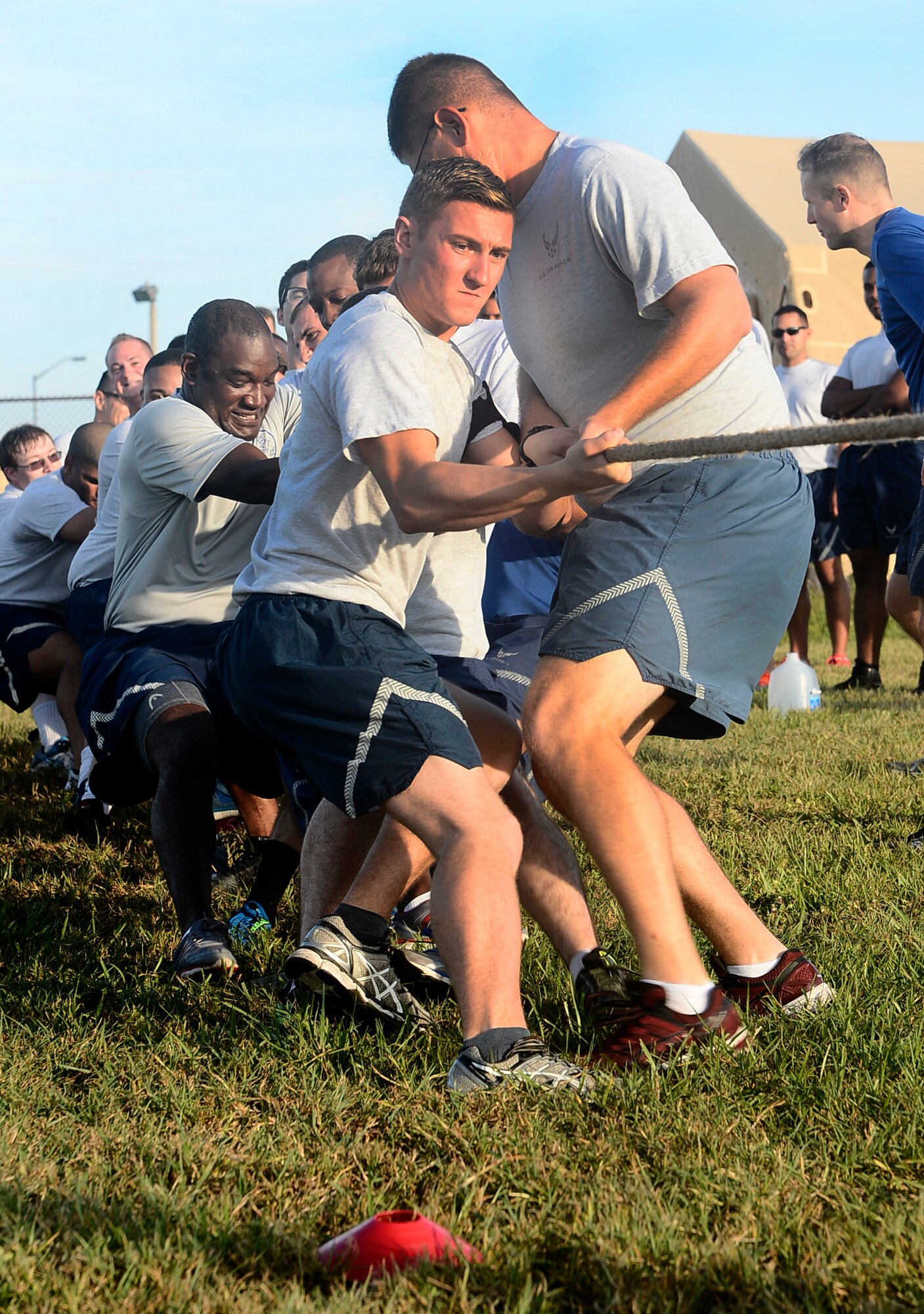 Members from the 6th Air Mobility Wing participate in Wingman Day at MacDill Air Force Base, Fla., Sept. 26, 2016. Wingman Day focused on the four pillars of Comprehensive Airman Fitness, which includes physical, mental, spiritual, and social pillars of health. (U.S. Air Force photo by Senior Airman Tori Schultz)