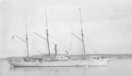 Grant, a rare three-masted cutter, was built by Pusey and Jones Corporation of Wilmington, DE.  She was a barque-rigged, iron-hulled, 163-foot steamer that displaced 350 tons.  She entered service in 1871 and served on both coasts during her career, including sailing with the Bering Sea Fleet.  She assisted vessels in distress, protected the seal rookeries, patrolled during the salmon fishing season, transported dignitaries, was ordered to search for the British man-of-war HMS Condor in 1902, participated in regional celebrations, and recovered bodies after the sinking of the Valencia near Cape Beale in 1906.