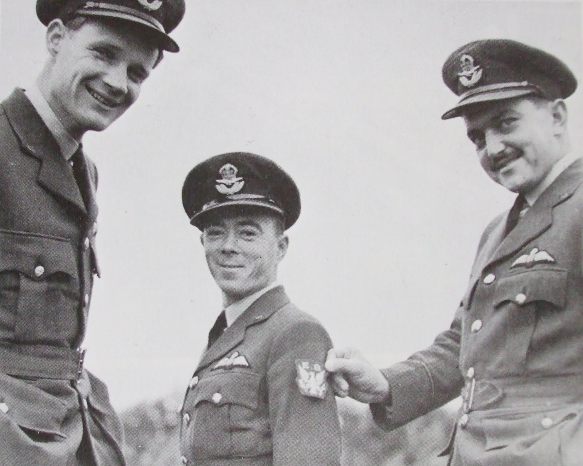 Eugene “Red” Tobin (left), Vernon “Shorty” Keough and Andy Mamedoff, volunteers with the Royal Air Force Eagle Squadrons, fought in the Battle of Britain during World War II. Considered the founding fathers of the 4th Fighter Wing, their efforts led to the establishment of the 334th, 335th, and 336th Fighter Squadrons which still operate today. (Courtesy Photo)