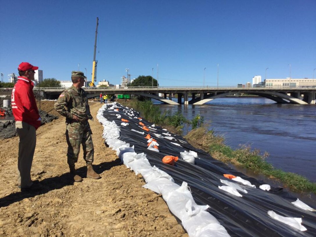 Rock Island District staff on the ground assisting the City of Cedar Rapids, Iowa in the flood fight.