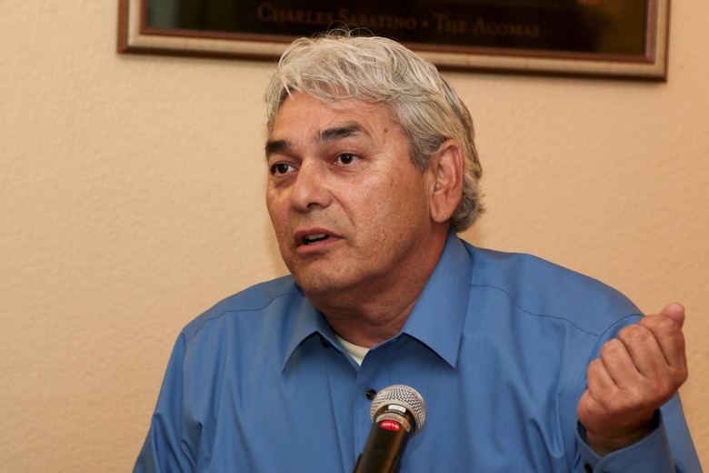 U.S. Army Corps of Engineers Los Angeles District employee Ernesto Elias, a supervisory construction representative at the Yuma Proving Ground Project Office, participates in a five-person panel discussion held to celebrate Hispanic contributions to the Nation and to share their stories Sept. 22. This year's National Hispanic Heritage Month theme is Embracing, Enriching and Enabling America. 