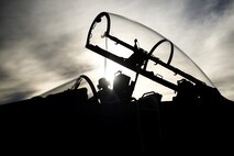 U.S. Air Force Airman 1st Class Andrew Smith, 48th Aircraft Maintenance Squadron aircraft armament system technician, performs a 60-day weapon checkout on an F-15E Strike Eagle after a sortie in support of Tactical Leadership Programme 16-3 at Los Llanos Air Base, Spain, Sept. 19. The training prepares NATO and allied forces’ flight leaders to be mission commanders, lead coalition force air strike packages, and provide tactical air expertise to NATO agencies. (U.S. Air Force photo/ Staff Sgt. Emerson Nuñez)