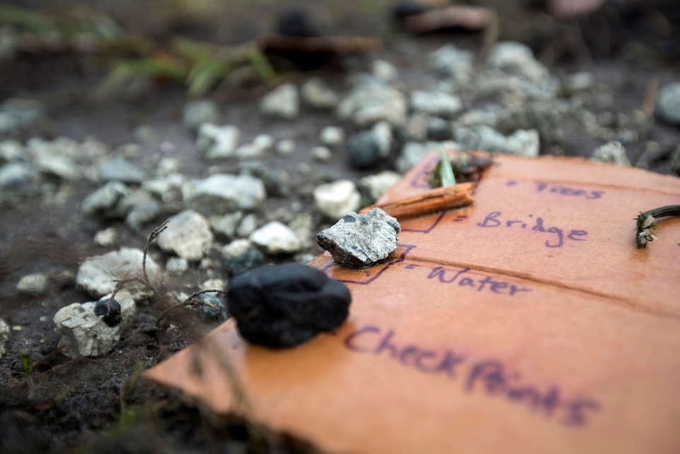 A terrain map legend is displayed during a field exercise aboard Marine Corps Outlying Field Camp Davis, N.C., Sept. 22, 2016. Support squadrons across the Marine Corps conduct these exercises to remain ready for any challenge they may face in forward deployed environments. This exercise featured training that included auxiliary airfield construction, ground security and airfield damage repair. The squadron's capabilities contribute to 2nd Marine Aircraft Wing's role in the Marine Air Ground Task Force's mission accomplishment. The Marines participating in the exercise are assigned to Marine Wing Support Squadron 274, Marine Aircraft Group 29, 2nd MAW. (U.S. Marine Corps photo by Sgt. N.W. Huertas/Released)