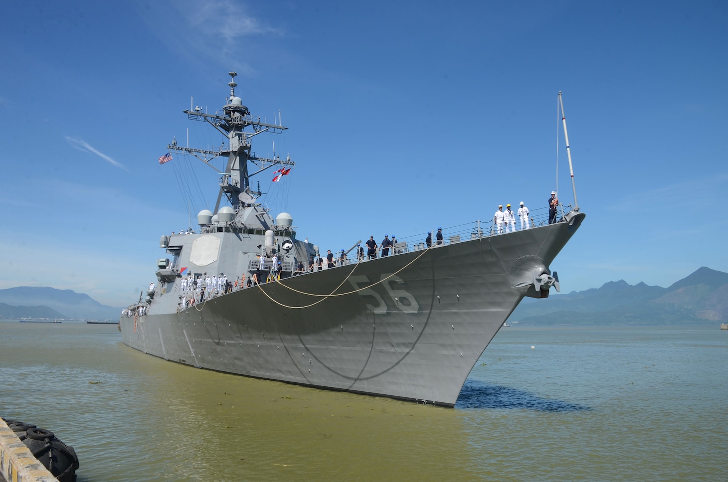 USS John S. McCain (DDG 56) arrives in Da Nang, Vietnam Sept. 29, 2016 for Naval Engagement Activitiy (NEA) Vietnam 2016. In its seventh year, NEA Vietnam is designed to foster mutual understanding, build confidence in the maritime domain and strengthen relationships between the U.S. Navy, Vietnam People's navy and the local community. 