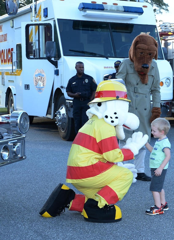 Agencies from the Installation and those that support the Installation hosted a Preparedness Fair for families and employees of MCLB Albany. Sparky the Fire Dog (pictured) made an appearance with MCLB Albany Fire & Emergency Services. Photo by Nathan Hanks, MCLB Albany PAO