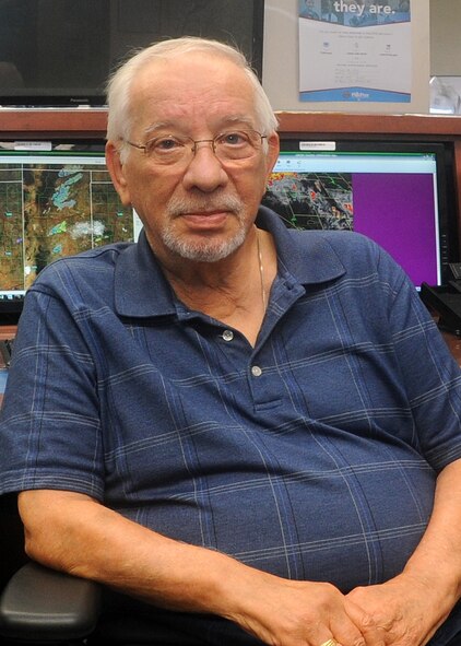 Ronald Presnal, 56th Operations Support Squadron meteorological technician, poses for a photo at the weather station, Sept. 14, 2016. Presnal is scheduled to retire Sept. 28, 2016, after serving more than 50 years of combined military and federal service. (U.S. Air Force photo by Tech Sgt. Luther Mitchell Jr.)