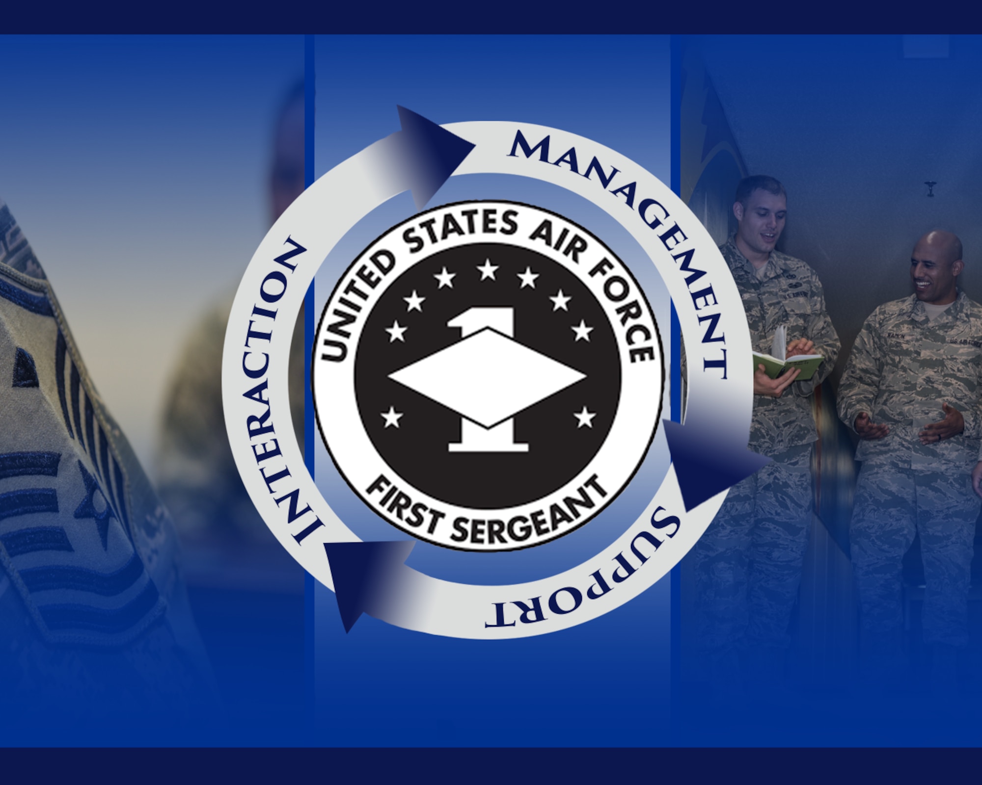 According to Air Force Instruction 36-2113, The First Sergeant, first sergeants primarily support the mission through interaction, support and management of Airmen and families. They are responsible for answering the needs of the unit 24 hours a day, seven days a week and may be required to work long irregular hours. (U.S. Air Force graphic by Airman 1st Class Sadie Colbert)