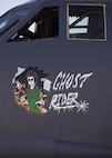 Nose art adorns the side of the B-52H Stratofortress 61-007 aka Ghost Rider at Minot Air Force Base, N.D., Sept. 27, 2016. Ghost Rider returned to Minot after nearly eight years at the 309th Aerospace Maintenance and Regeneration Group, aka Boneyard, at Davis-Monthan AFB, Ariz. (U.S. Air Force photo/Airman 1st Class J.T. Armstrong)