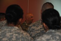 Brig. Gen. Alberto C. Rosende, commanding general of the 1st Mission Support Command, shared some remarks with the Soldiers before they embarked on their new journey. “It is imperative that you never forget about your Family and that you take care of your battle buddy as if they are part of your Family back home,” said Rosende, on September 28 at Luis Muñoz Marin Airport in San Juan, Puerto Rico.