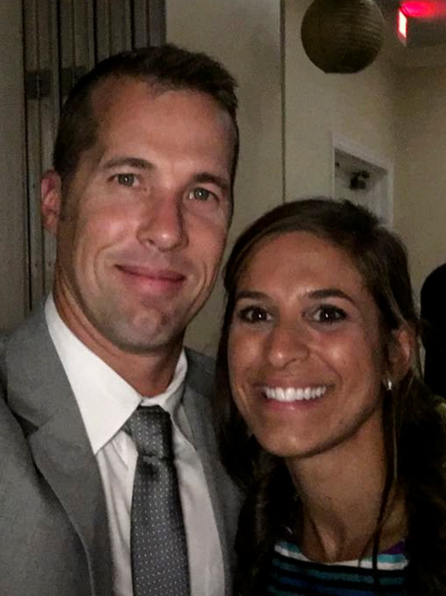 Maj. Christopher Mohr (left), 77th Air Refueling Squadron operations officer, and his wife Bethany, were recognized at the Downtown Goldsboro Development Corporation Annual Dinner and Awards, Sept. 23, 2016, in Goldsboro, North Carolina. Blue Yonder Properties, owned by the couple, received Indicator of the Year for their ongoing work in the downtown area. (Courtesy photo)