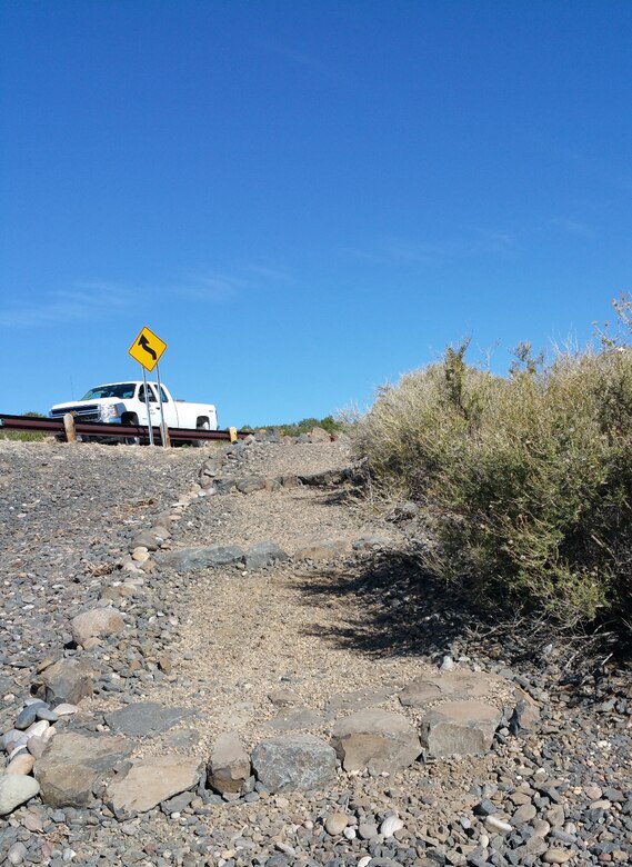 COCHITI LAKE, N.M. – Part of the trail that volunteers worked on, Sept. 24, 2016.  Approximately 65 people volunteered at the lake for National Public Lands Day.