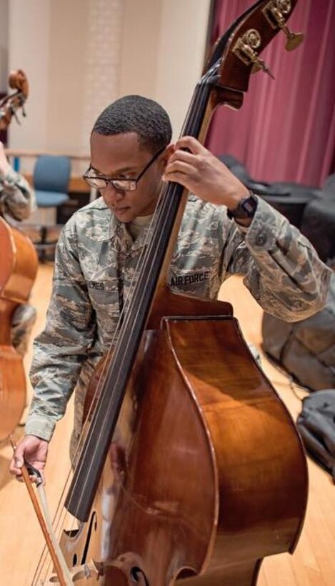 Technical Sgt. Victor Holmes Jr. joined the Concert Band as a Bassist in February 2016.