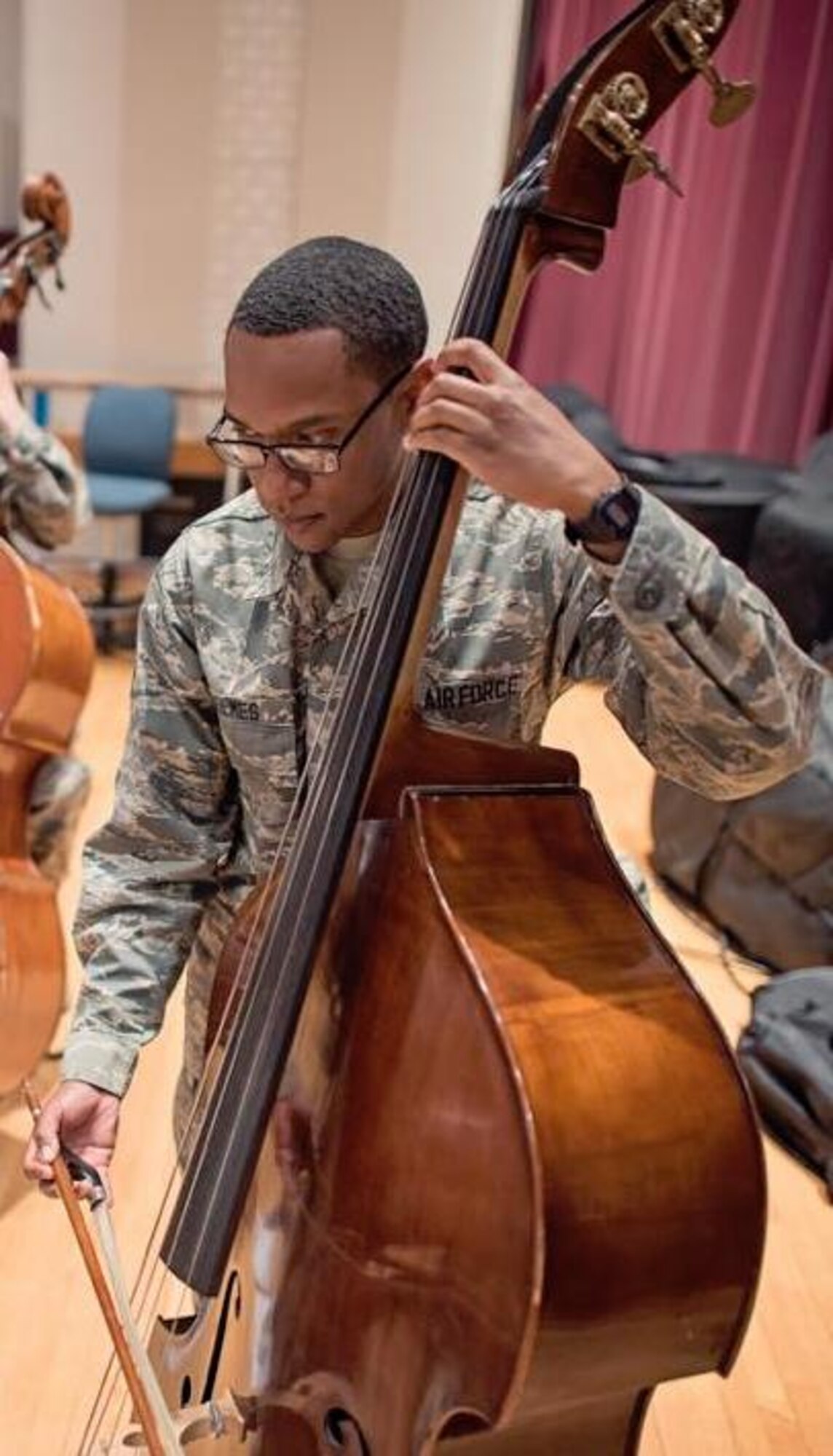 Technical Sgt. Victor Holmes Jr. joined the Concert Band as a Bassist in February 2016.