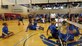 Tech. Sgt. Larry O'Neil and fellow wounded warriors compete in sitting volleyball at the Warrior Games trials in Las Vegas. (courtesy photo)