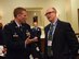 Col. David W. Enfield, 433rd Mission Support Group commander (left) talks with Clay Richmond, vice president of JSWC, Ltd., prior to the Honorary Commanders induction ceremony April 1, 2017 in San Antonio, Texas. The wing welcomed 16 new honorary commanders into the program. U.S. Air Force photo by Tech. Sgt. Carlos J. Treviño)