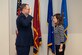 Enlistee Sabina is sworn in by her brother Major Dierk Seifert at the Memphis Air National Guard Base April 2nd 2017.