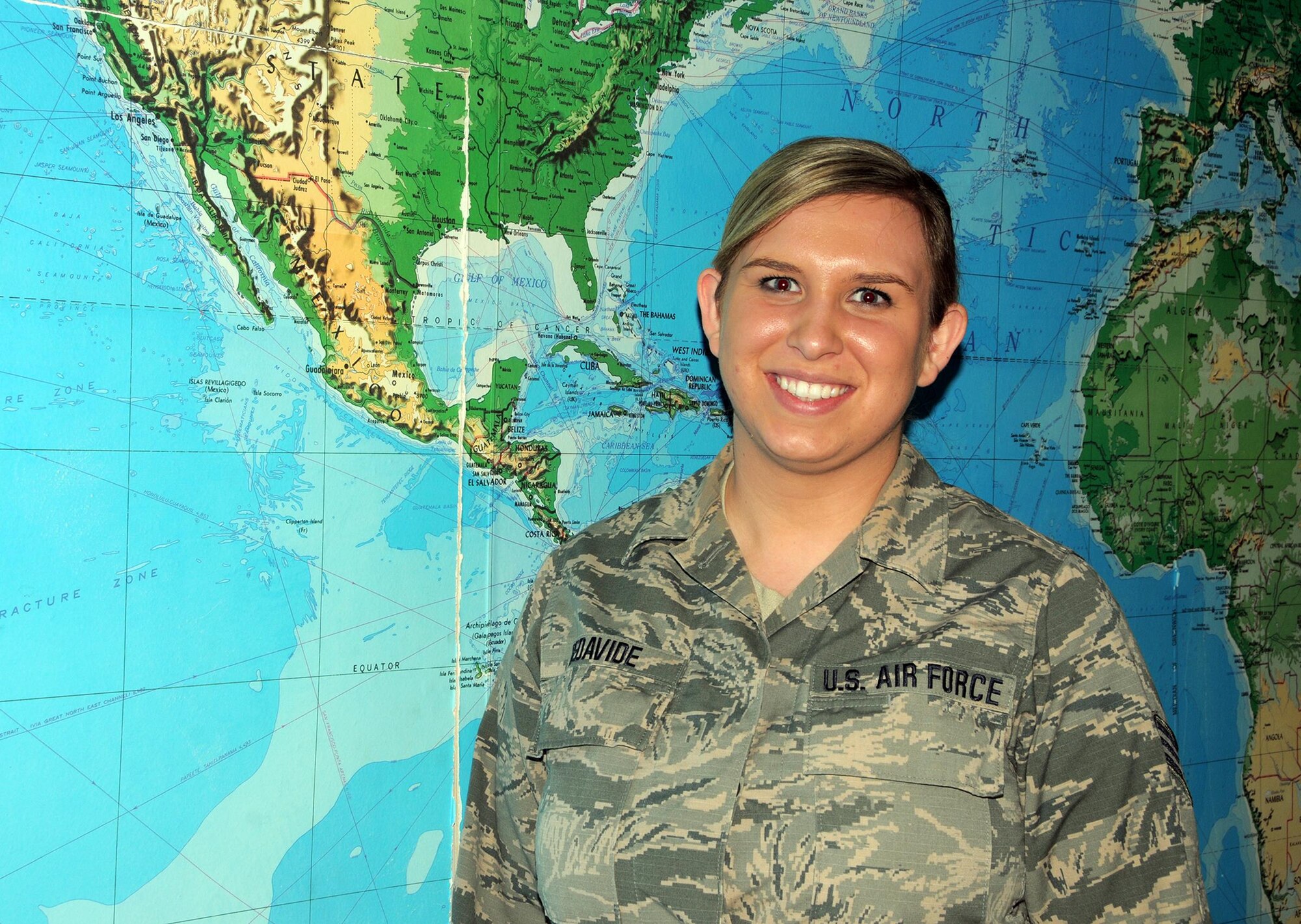 Senior Airman Katherine Redavide, 89th Airlift Squadron aviation resource manager, is the 445th Airlift Wing April 2017 Spotlight Performer. (U.S. Air Force photo/Tech. Sgt. Anthony Springer)