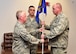 Maj. William M. Gourlay assumes command of the 914th Security Forces Squadron from 914th Mission Support Group commander Col. Patrick L. Erdman April 2, 2017 Niagara Falls Air Reserve Station, N.Y.  Maj. Gourlay previously served as the 914 SFS operations officer.  (U.S. Air Force photo by Staff Sgt. Richard Mekkri)