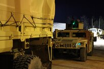 U.S. Army Reserve Soldiers wait in staged vehicles to begin mounted basic live-fire during Operation Cold Steel at Fort McCoy, Wis., March 28, 2017. Operation Cold Steel is the U.S. Army Reserve's crew-served weapons qualification and validation exercise to ensure that America's Army Reserve units and Soldiers are trained and ready to deploy on short-notice and bring combat-ready and lethal firepower in support of the Army and our joint partners anywhere in the world. (U.S. Army Reserve photo by Staff Sgt. Debralee Best, 84th Training Command)