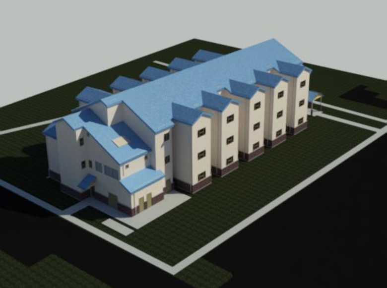 Artist's rendition of the new dormitory.