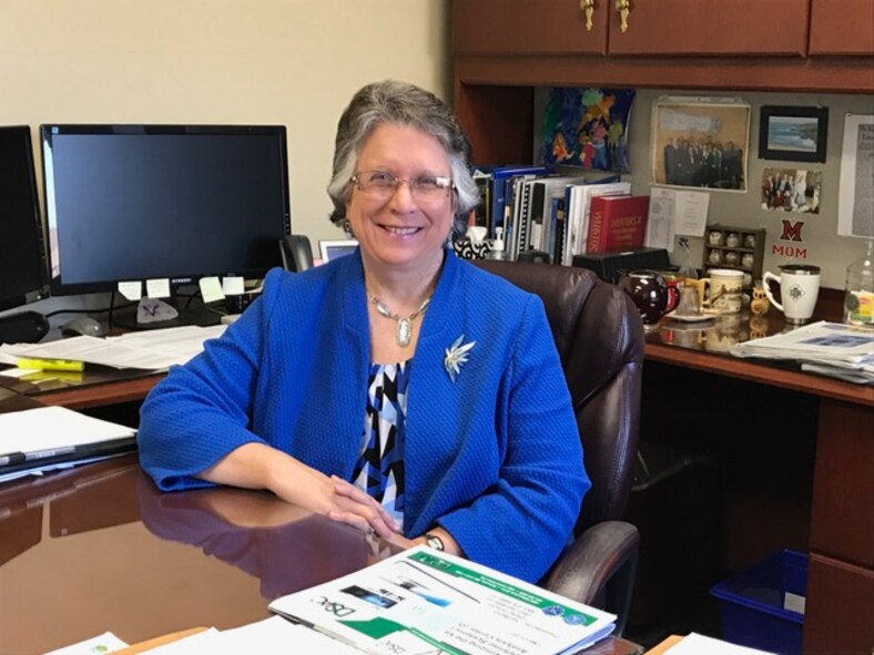Dr. Heidi Ries, AFIT Dean for Research, oversees the AFIT Office of Research and Sponsored Programs. 217 research projects sponsored by numerous organizations including the Air Force Research Laboratory, National Air and Space Intelligence Center, DOD High Energy Laser Joint Technology Office and the National Security Agency. (U.S. Air Force photo/Stacey Geiger) 