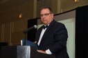 SCHRIEVER AIR FORCE BASE, Colo. -- Maj. Gen. Frank Casserino, United States Air Force, Retired, spoke to members of the 310th Space Wing at their 19th Annual Awards Banquet on Saturday, Apr. 1st, 2017. Col. Traci Kueker-Murphy, 310th Space Wing commander, referred to Casserino as the &#39;Founding Father of Space&#39; in the Air Force Reserve. (U.S. Air Force photo/Senior Airman Laura Turner)