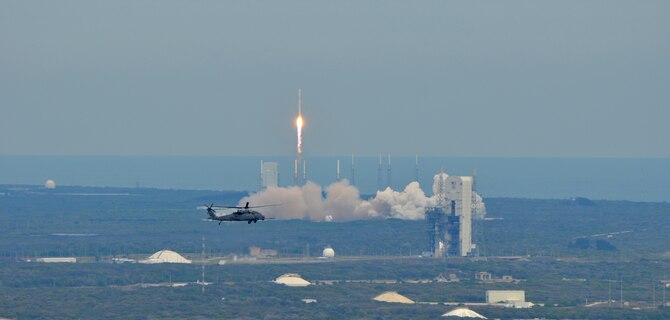 Citizen Airmen from the 920th Rescue Wing, Patrick Air Force Base, Florida, support a SpaceX launch from Kennedy Space Center (Courtesy photo)