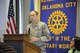 Lt. Gen. Lee K. Levy II, Air Force Sustainment Center commander, speaks to the Rotary Club of Oklahoma City at their monthly luncheon March 14, 2017, Oklahoma City, Oklahoma. The general spoke about the importance of the support the AFSC and Team Tinker receive from the community while detailing the maintenance missions conducted at Tinker. (U.S. Air Force photo/Greg L. Davis)